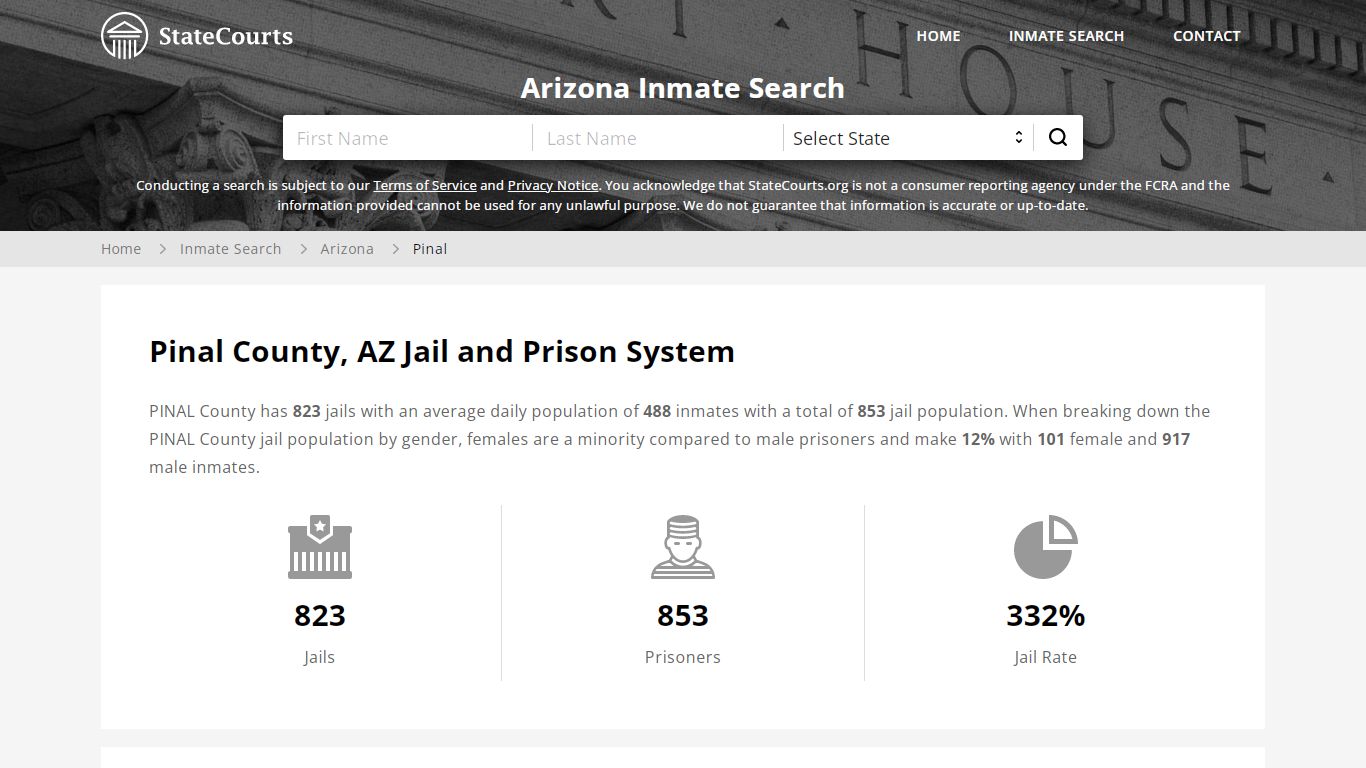 Pinal County, AZ Inmate Search - StateCourts